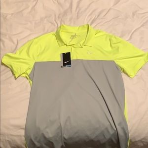 Brand new yellow and gray golf shirt